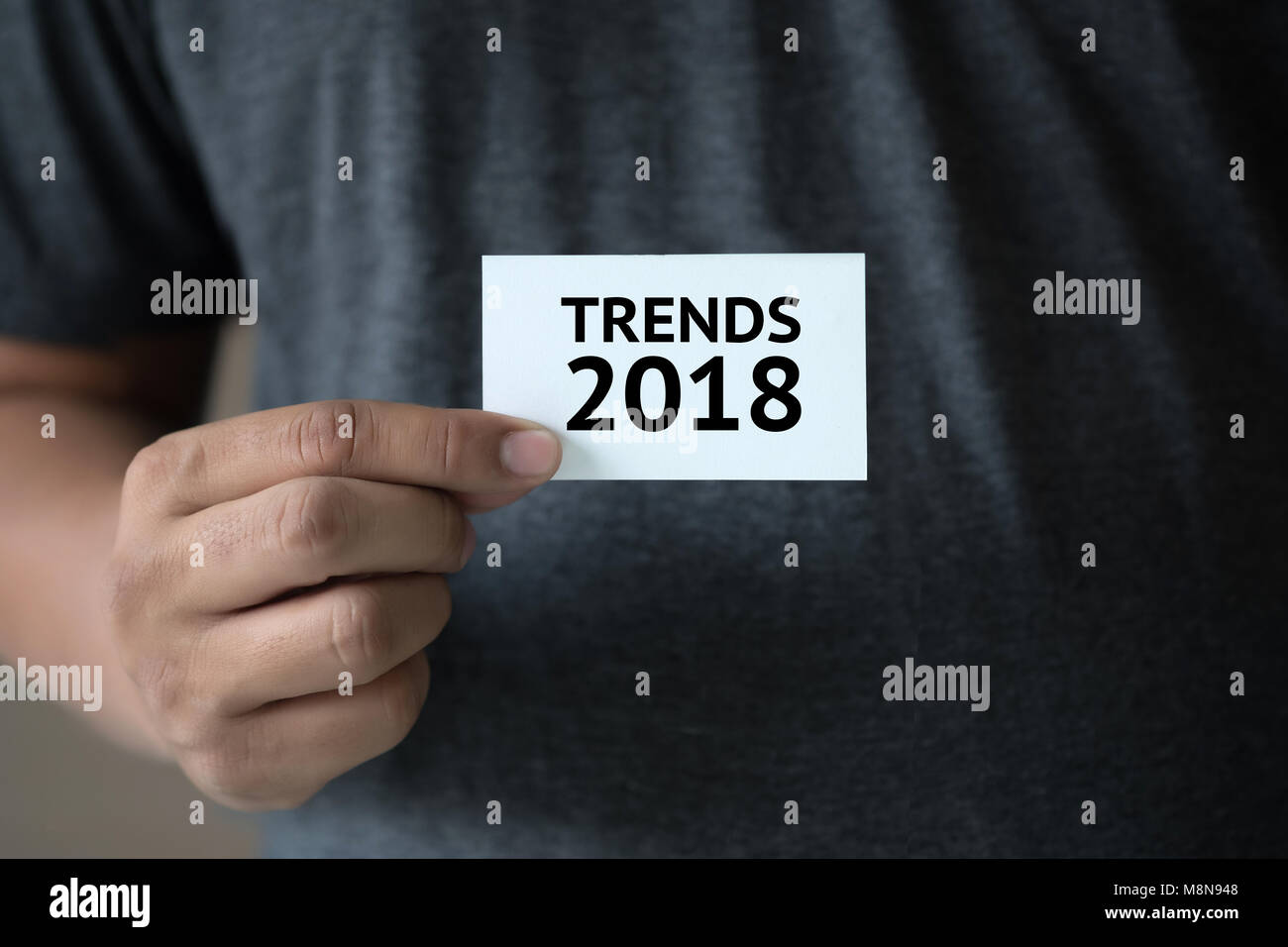 Tendenze 2018 Iscrizione alla moda stile di moda Foto Stock