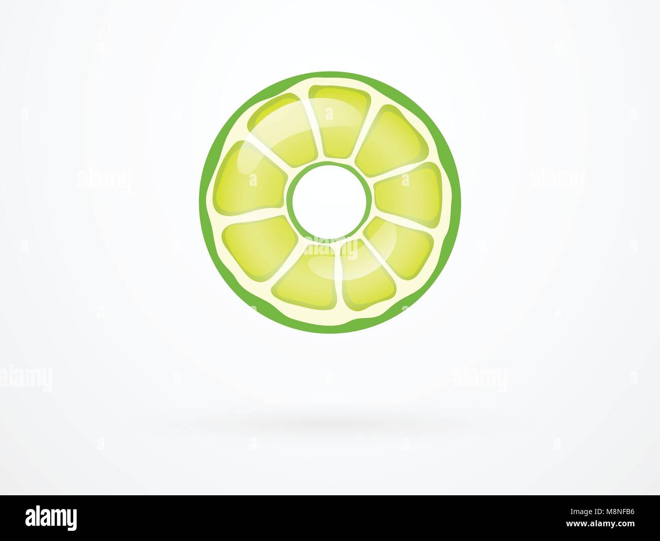 Lime ciambella di vettore di frutta Illustrazione Vettoriale