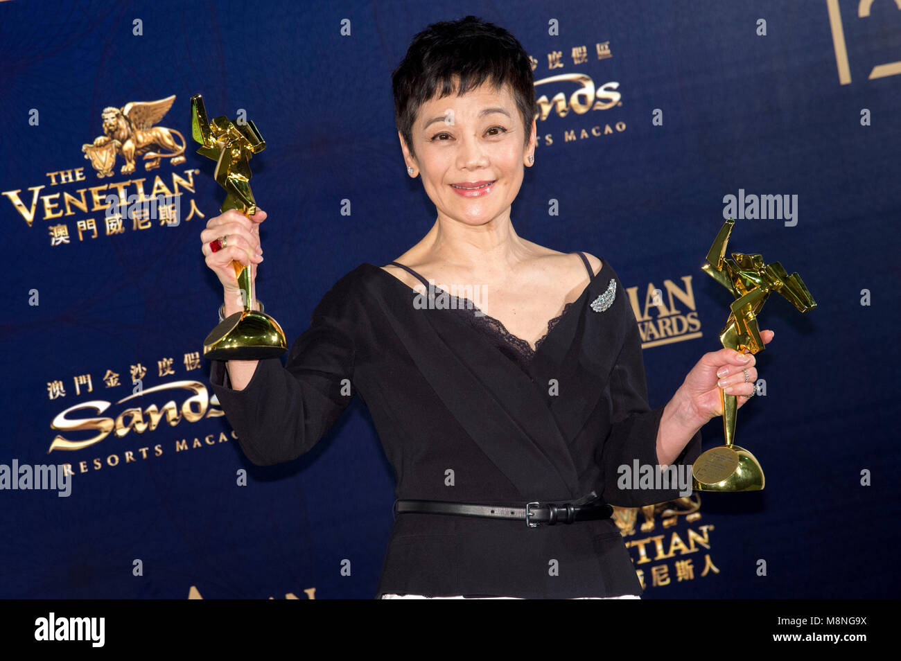 Sylvia Chang frequentando il dodicesimo film Asiatico cerimonia di premiazione al Venetian Hotel il 17 marzo 2018 a Macao (Cina). Foto Stock