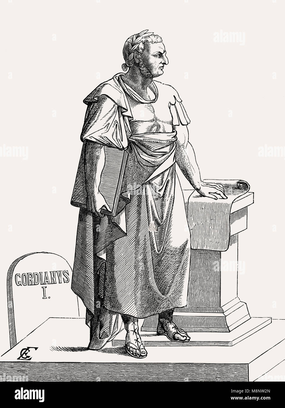 Gordiano I, c. 159 - 238, imperatore romano per un mese Foto Stock