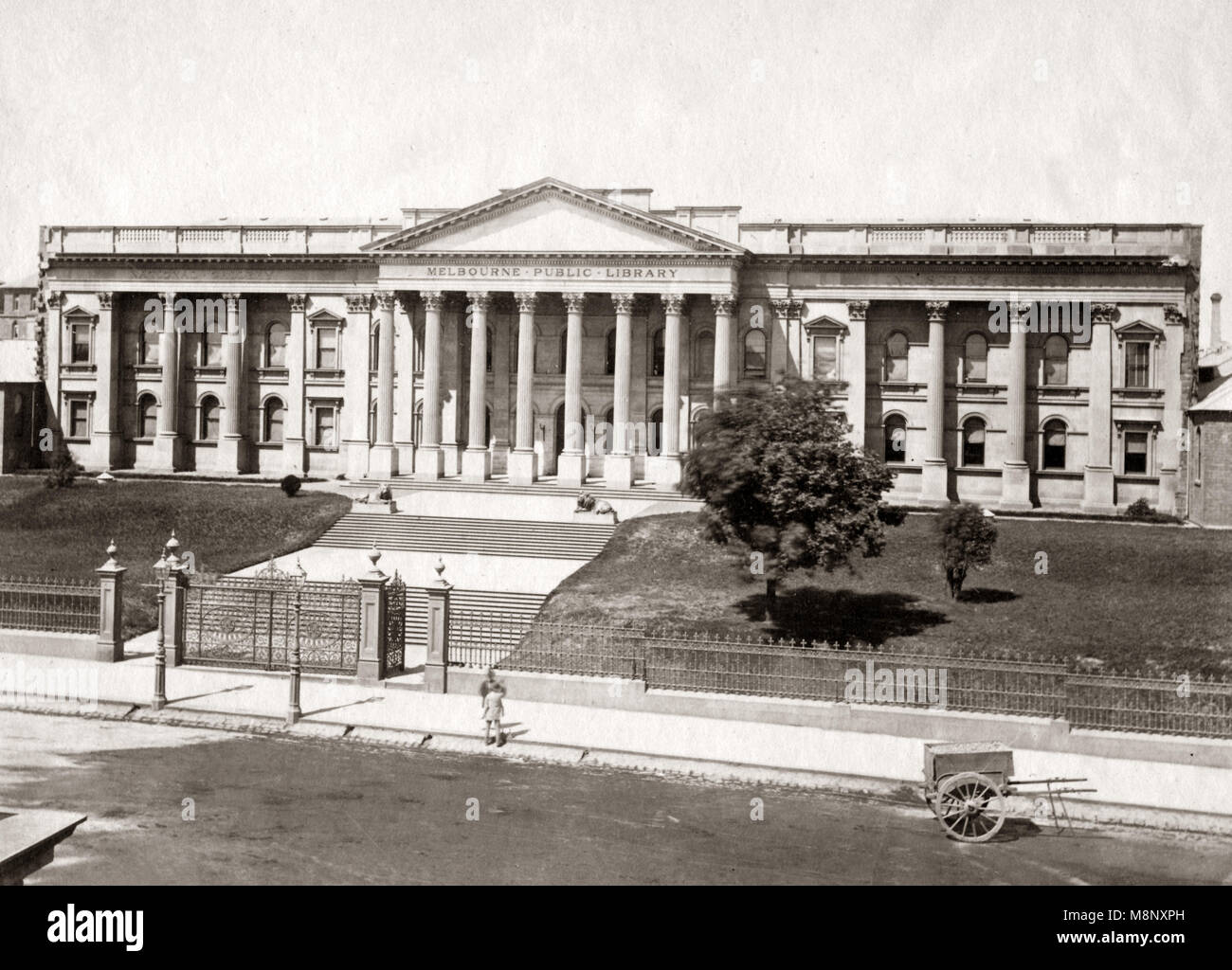 C.1880s Australia Melbourne - Biblioteca pubblica Foto Stock