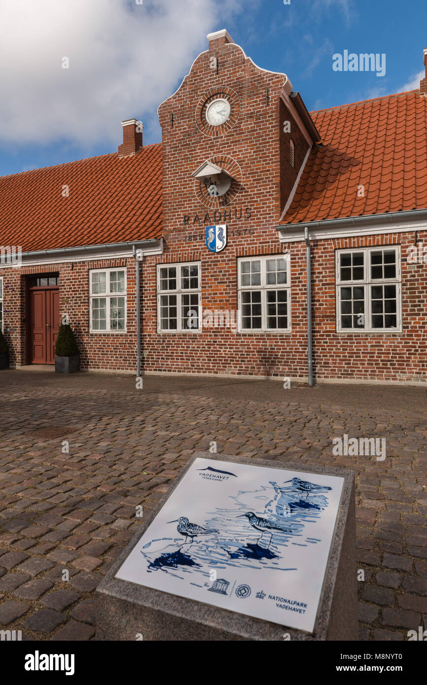 Municipio di Nordby, una piccola cittadina sul mare del nord Isola di Fanoe, nello Jutland, Danimarca e Scandinavia Foto Stock