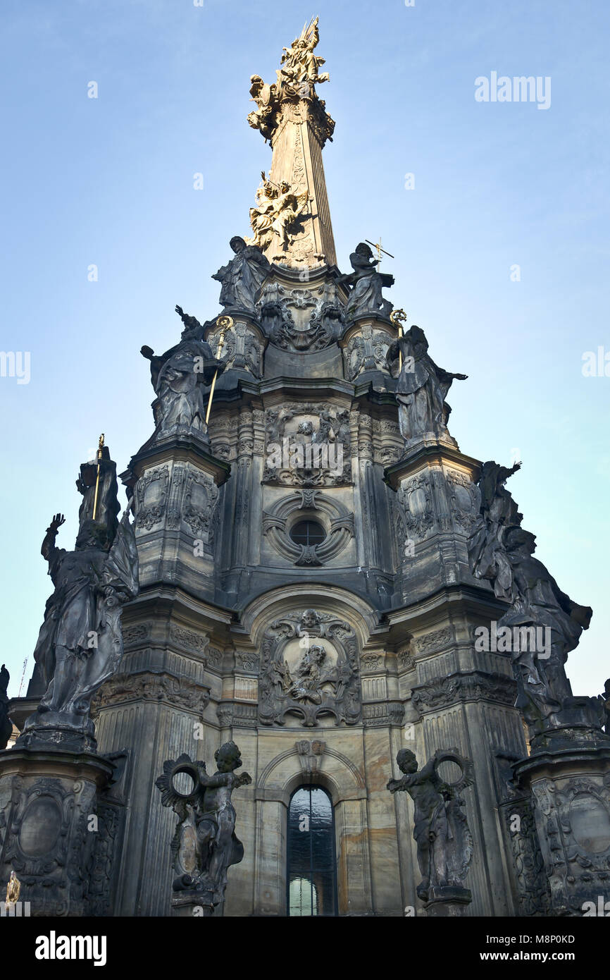 La Colonna della Santa Trinità, Olomouc, Repubblica Ceca Foto Stock