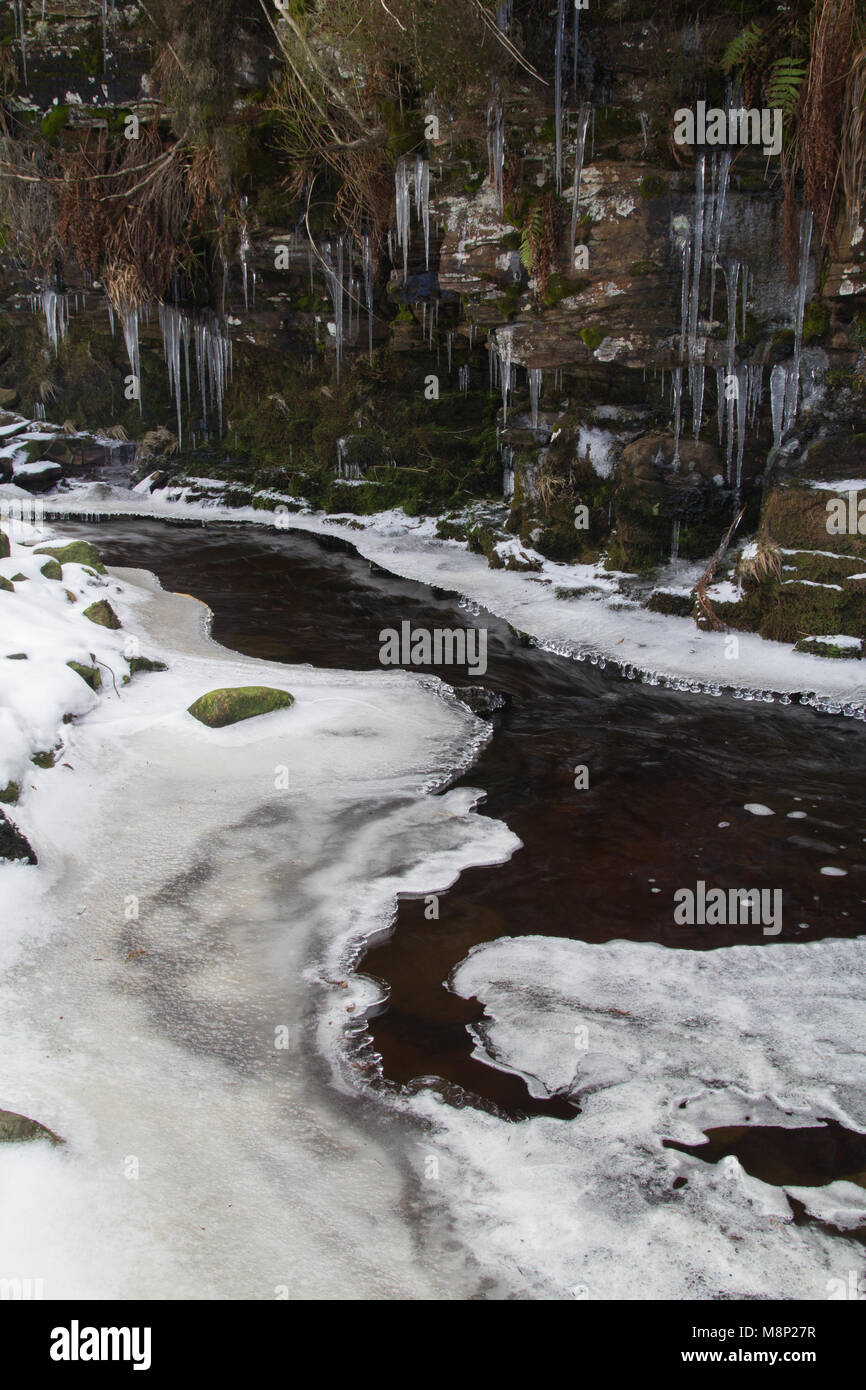Lande ghiacciate stream Foto Stock