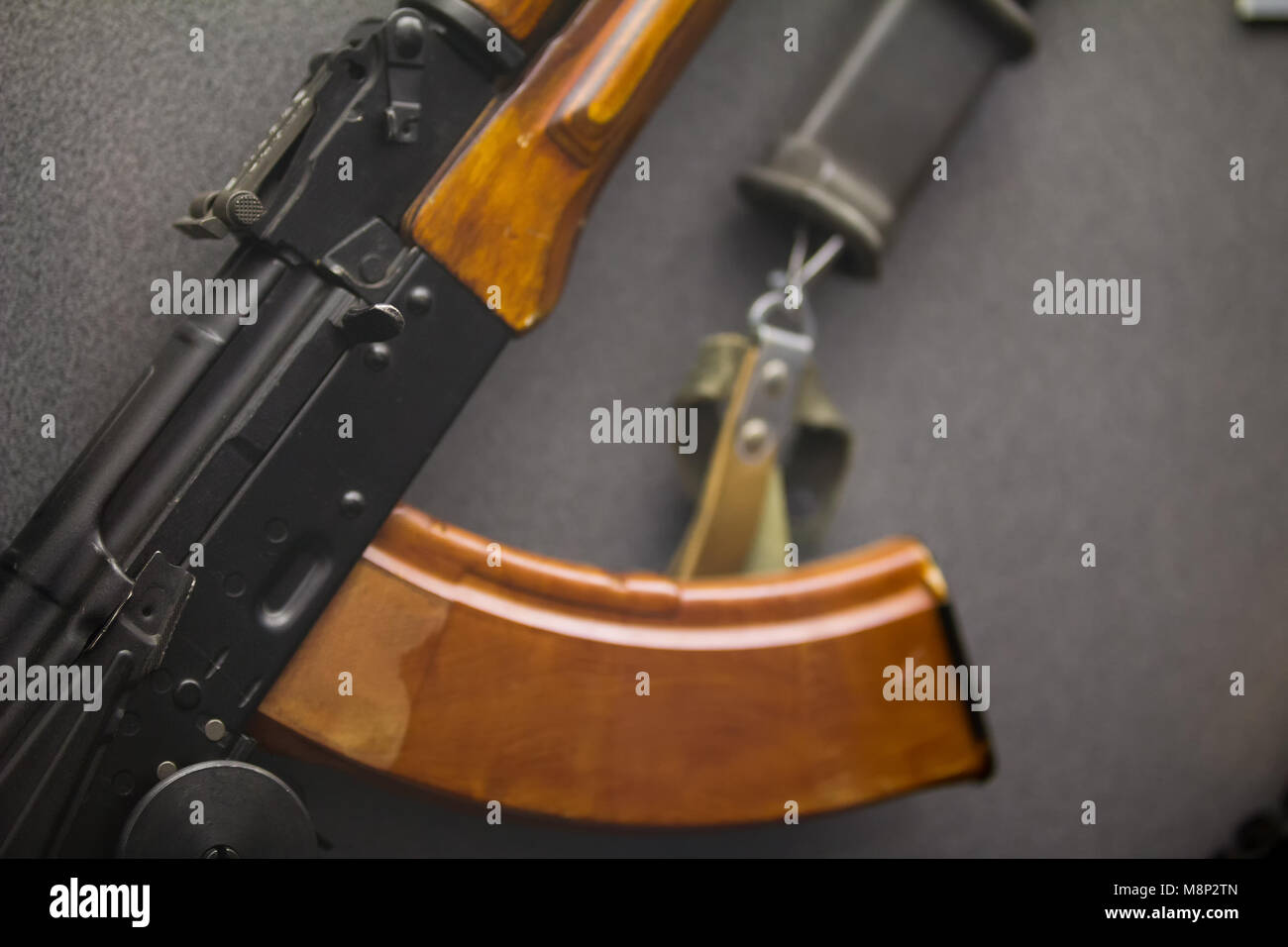 Militare sovietica fucile automatico - arma russo Foto Stock