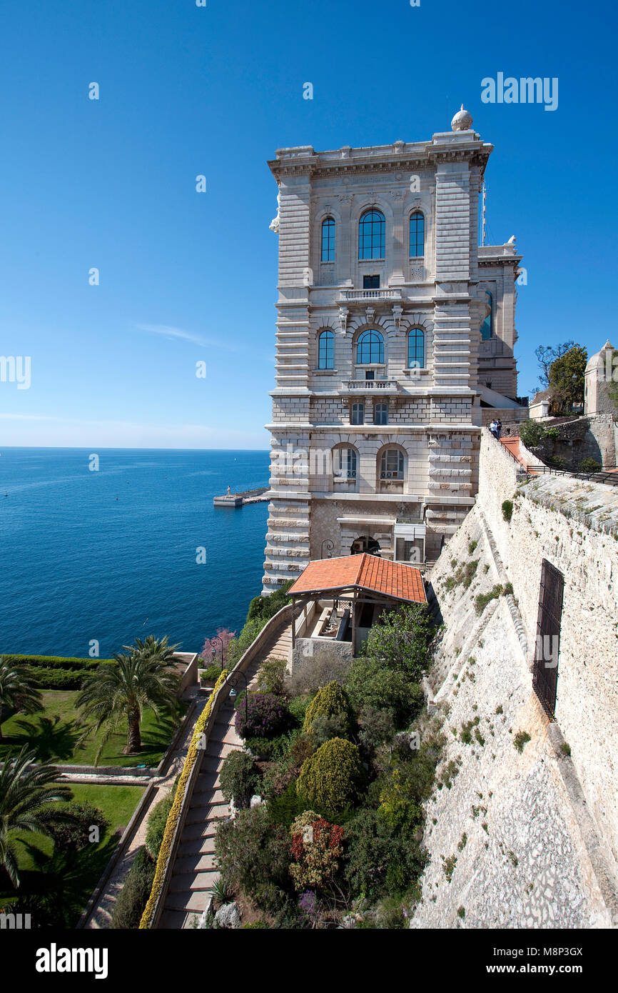 Museo Oceanografico di Monaco, La Condamine, Principato di Monaco, Côte d'Azur, riviera francese, Europa Foto Stock