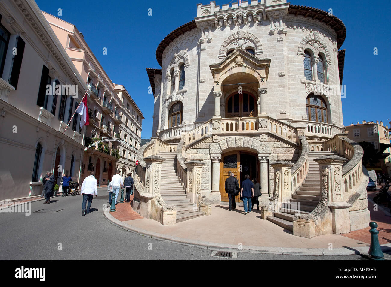 Palais de Justice de Monaco, corte edificio, Monaco-Ville, La Condamine, Principato di Monaco, Côte d'Azur, riviera francese, Europa Foto Stock