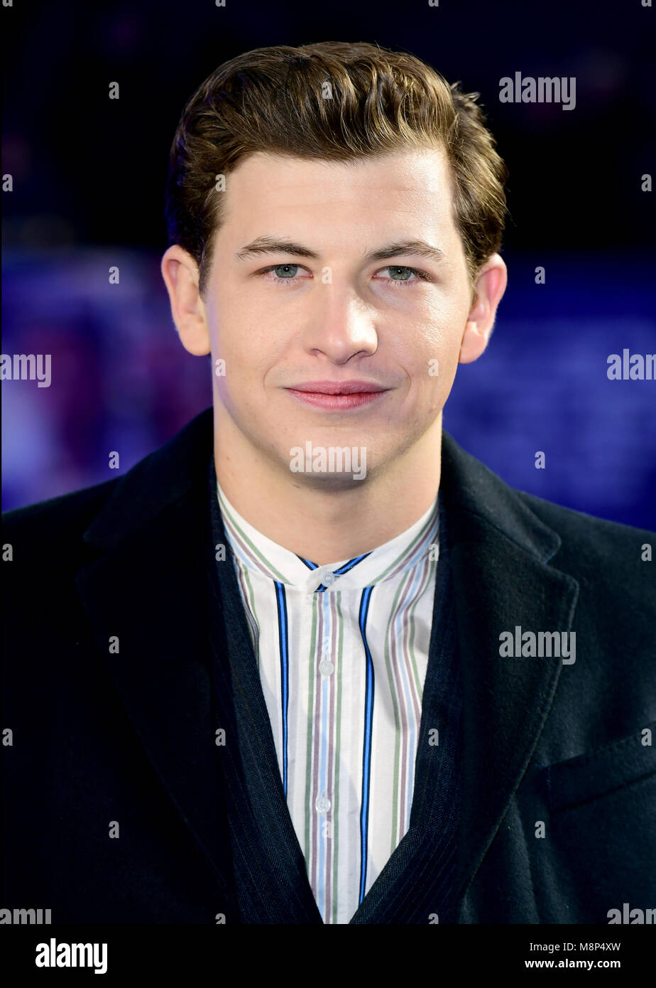 Tye Sheridan frequentando la premiere europeo di pronto il giocatore uno tenuto presso la Vue West End nel quadrato di Leicester, Londra. Foto Stock