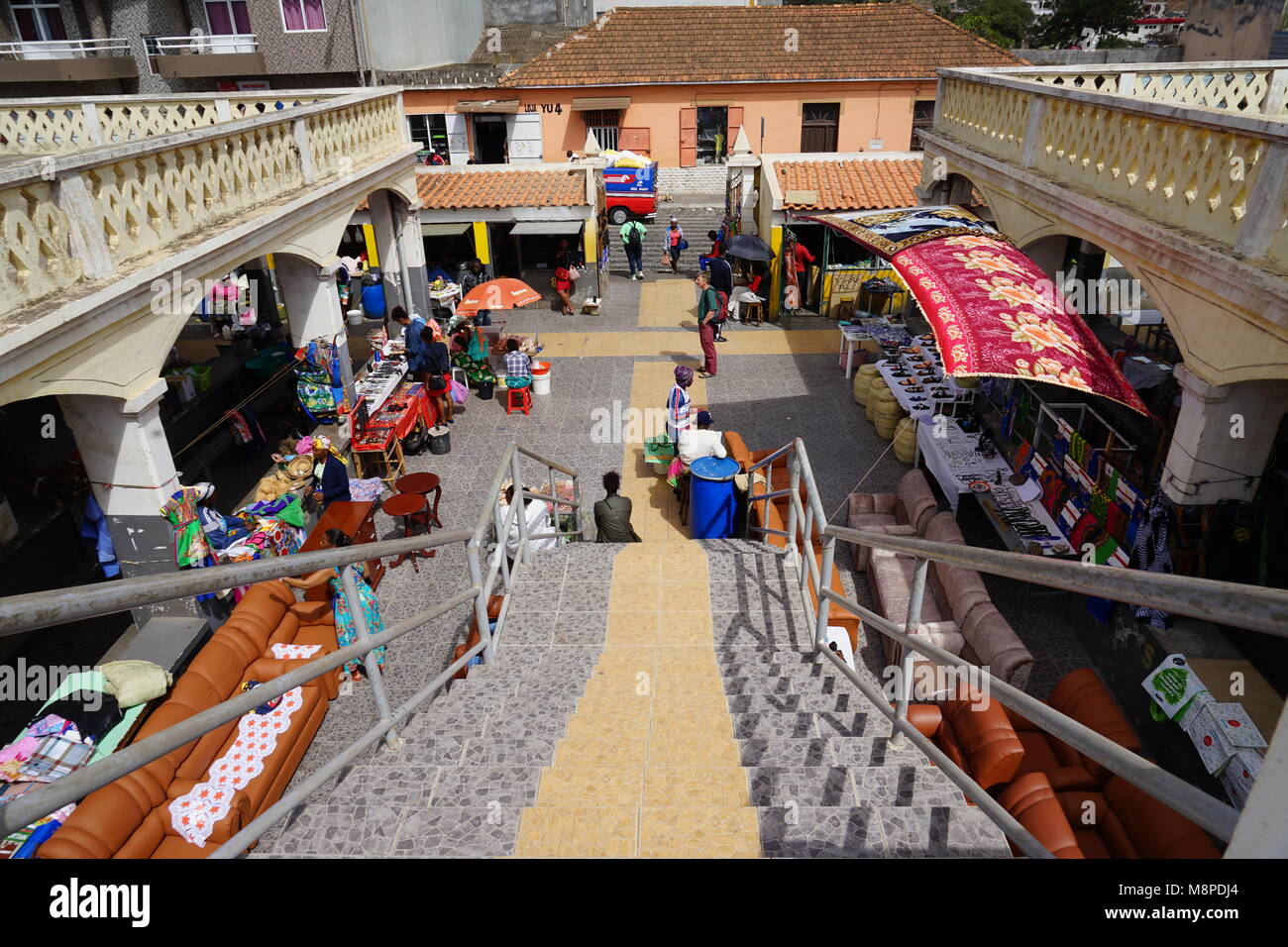 Il Mercato Vecchio, Assomada, isola di Santiago, Capo Verde Foto Stock