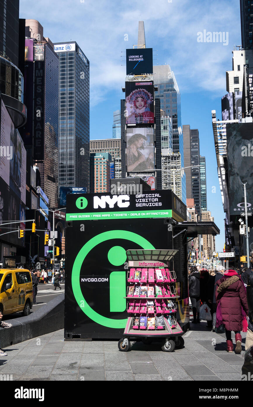 Times Square a New York City, Stati Uniti d'America Foto Stock