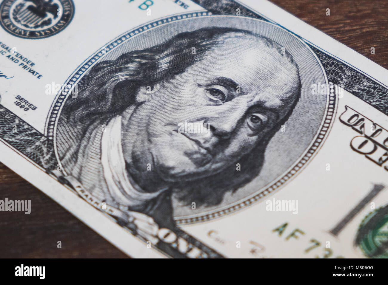 Centinaia di dollari closeup - USD Concetto di denaro - Foto Stock