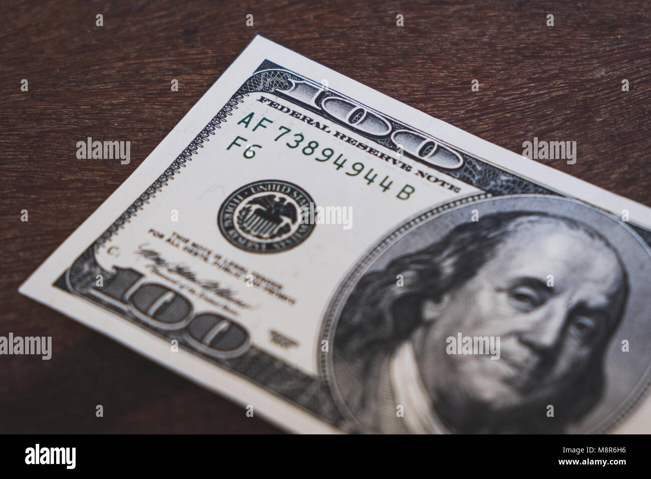 Centinaia di dollari closeup - denaro contante concetto - Foto Stock