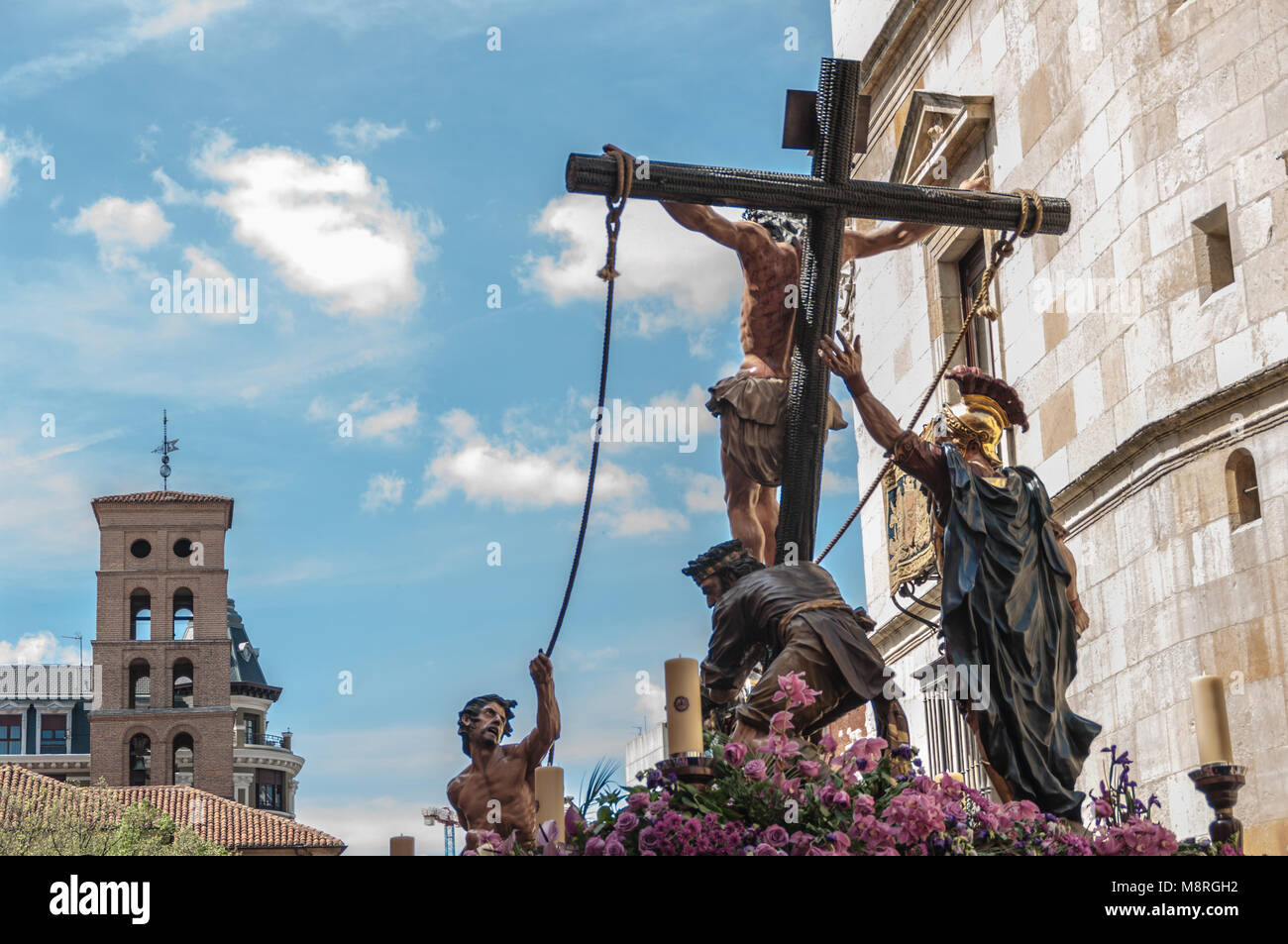 Processione del Venerdì Santo. Leon, Spagna. Settimana Santa 2017. Foto Stock