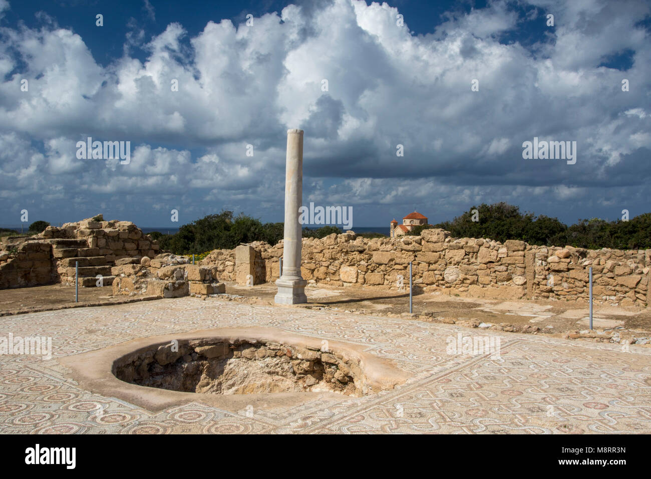 Sito Archeoligical a Agios Georgious, distretto di Paphos, Cipro, Mediterranea Foto Stock