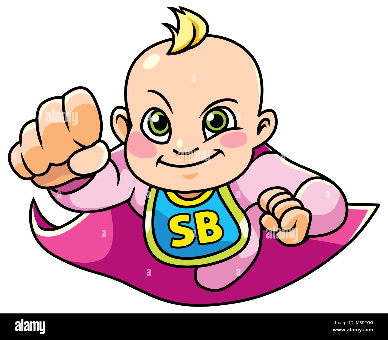 Super Baby girl battenti Illustrazione Vettoriale