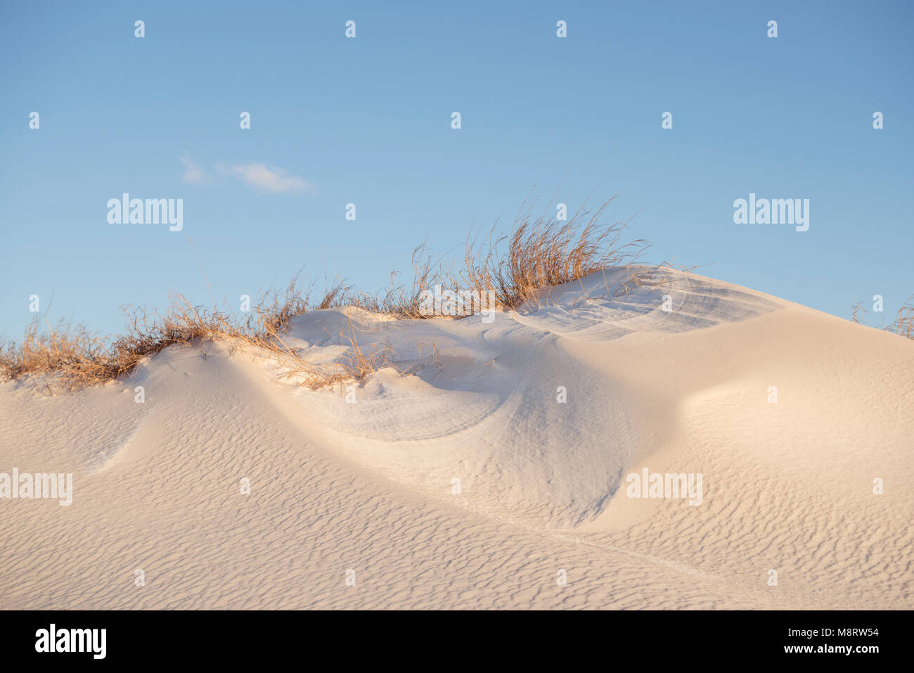 Dune di sabbia al desert contro sky Foto Stock