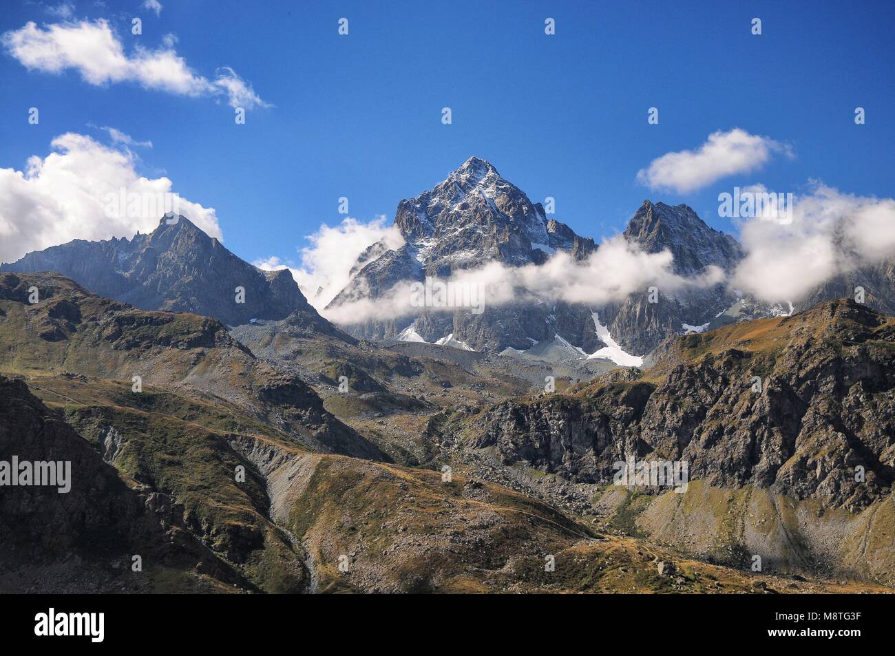 Supporto Viso Alpi Piemonte sito del fiume Po molla 21 Settembre 2016 Foto Stock