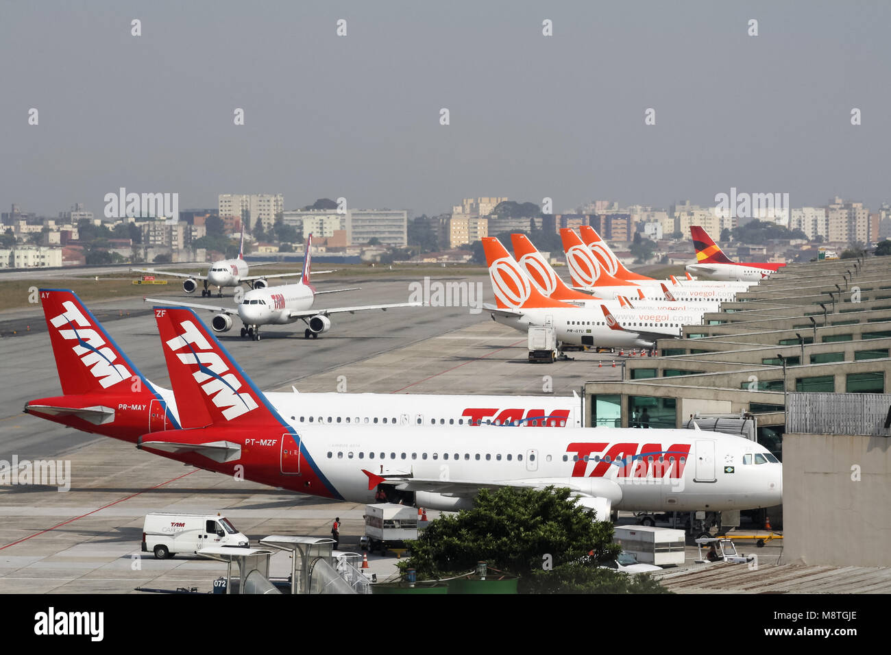 Sao Paulo, SP, Brasile - 05 Ottobre 2011: all'Aeroporto di Congonhas Operations Foto Stock