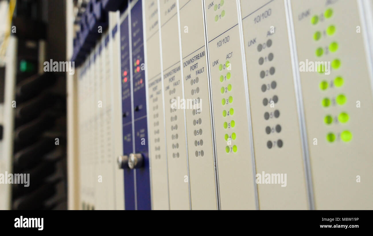 Il CMTS schede utilizzate dagli ISP in industria di rete Foto Stock