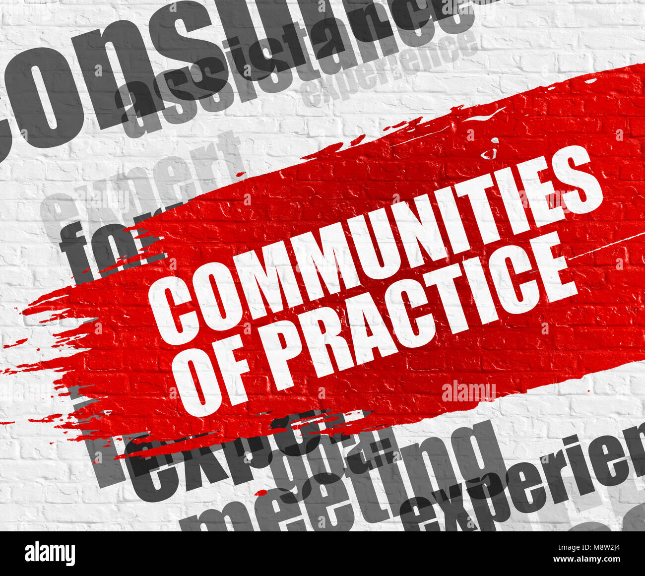 Comunità di pratica su Brickwall. Foto Stock