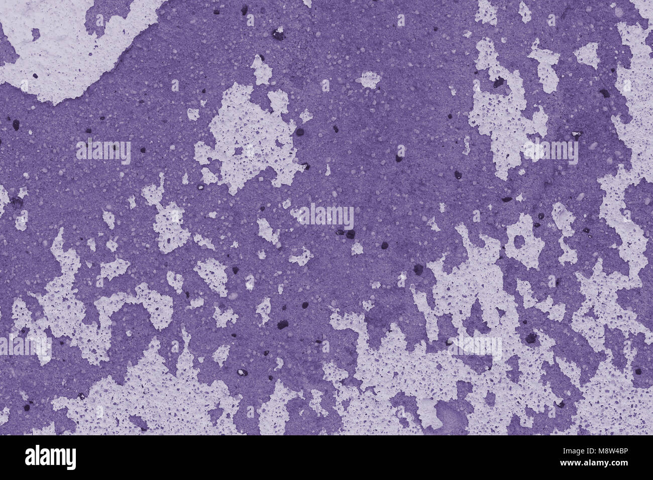Il vecchio rivestimento protettivo pareti (intonaco) - sfondo close up (foto è tonica in Ultra Violet) Foto Stock