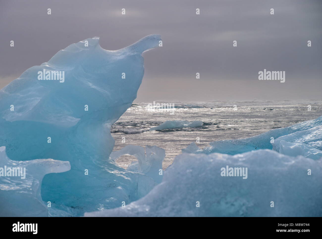 Spiaggia di diamante in Islanda Foto Stock