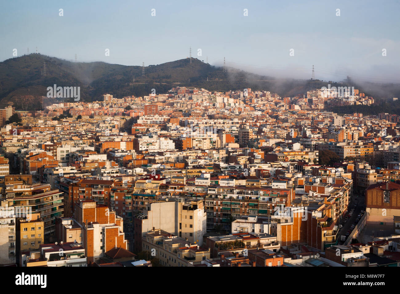 Vista di Nou Barris neighbouhood, Barcellona. Spagna Foto Stock