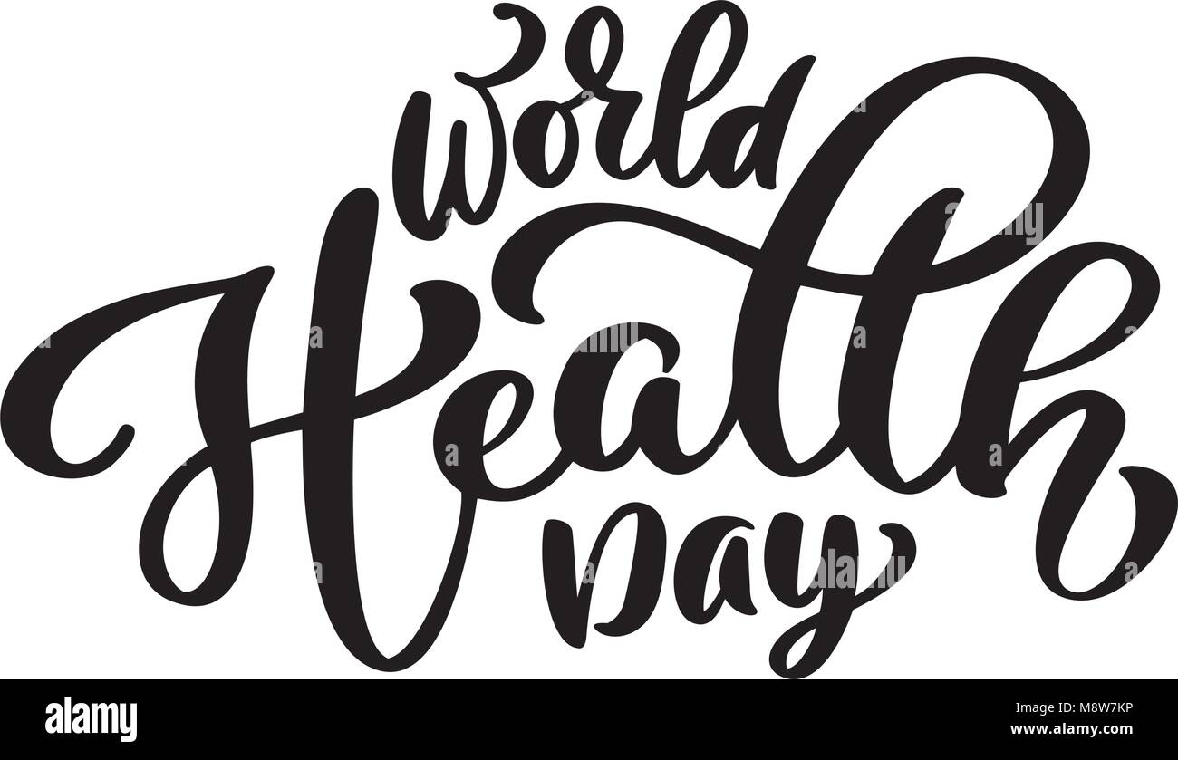 Illustrazione Vettoriale Giornata Mondiale del cuore scritte preventivo. Testo vintage, scritte frase. Isolato su sfondo bianco Illustrazione Vettoriale