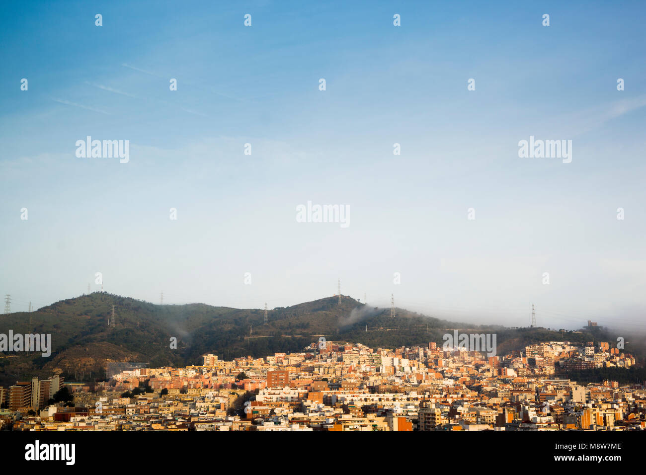 Vista di Nou Barris neighbouhood, Barcellona. Spagna Foto Stock