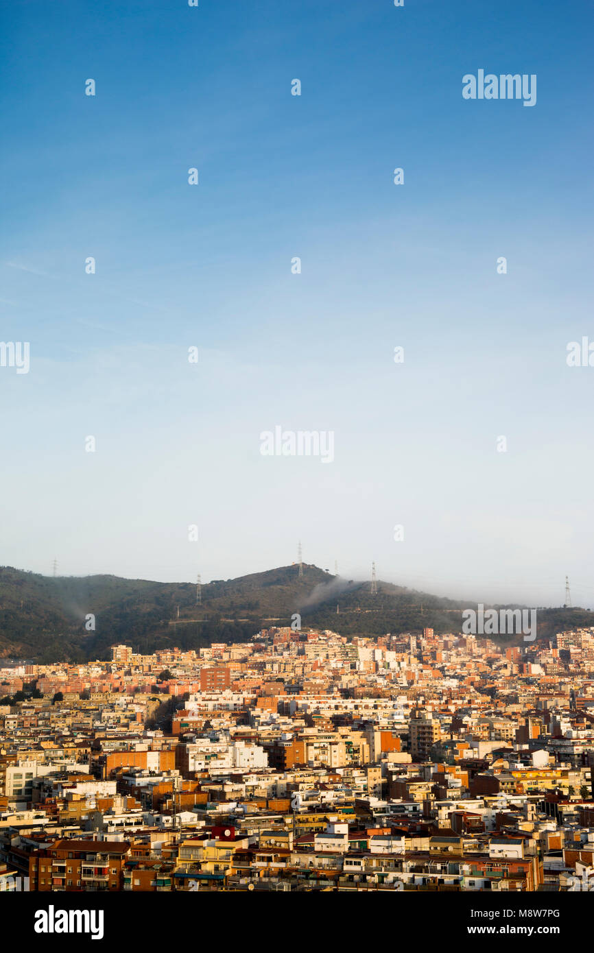 Vista di Nou Barris neighbouhood, Barcellona. Spagna Foto Stock