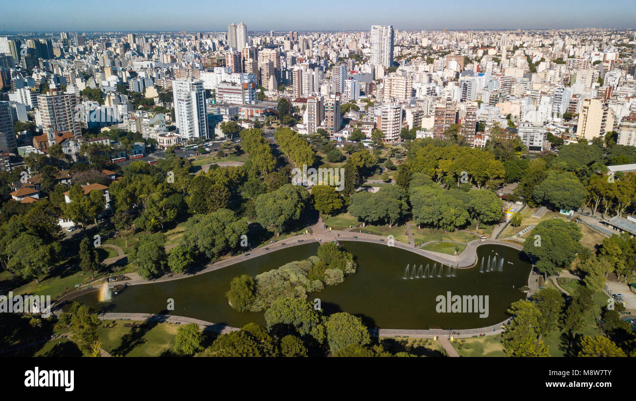 Parque Centenario, Caballito distretto, Buenos Aires, Argentina Foto Stock