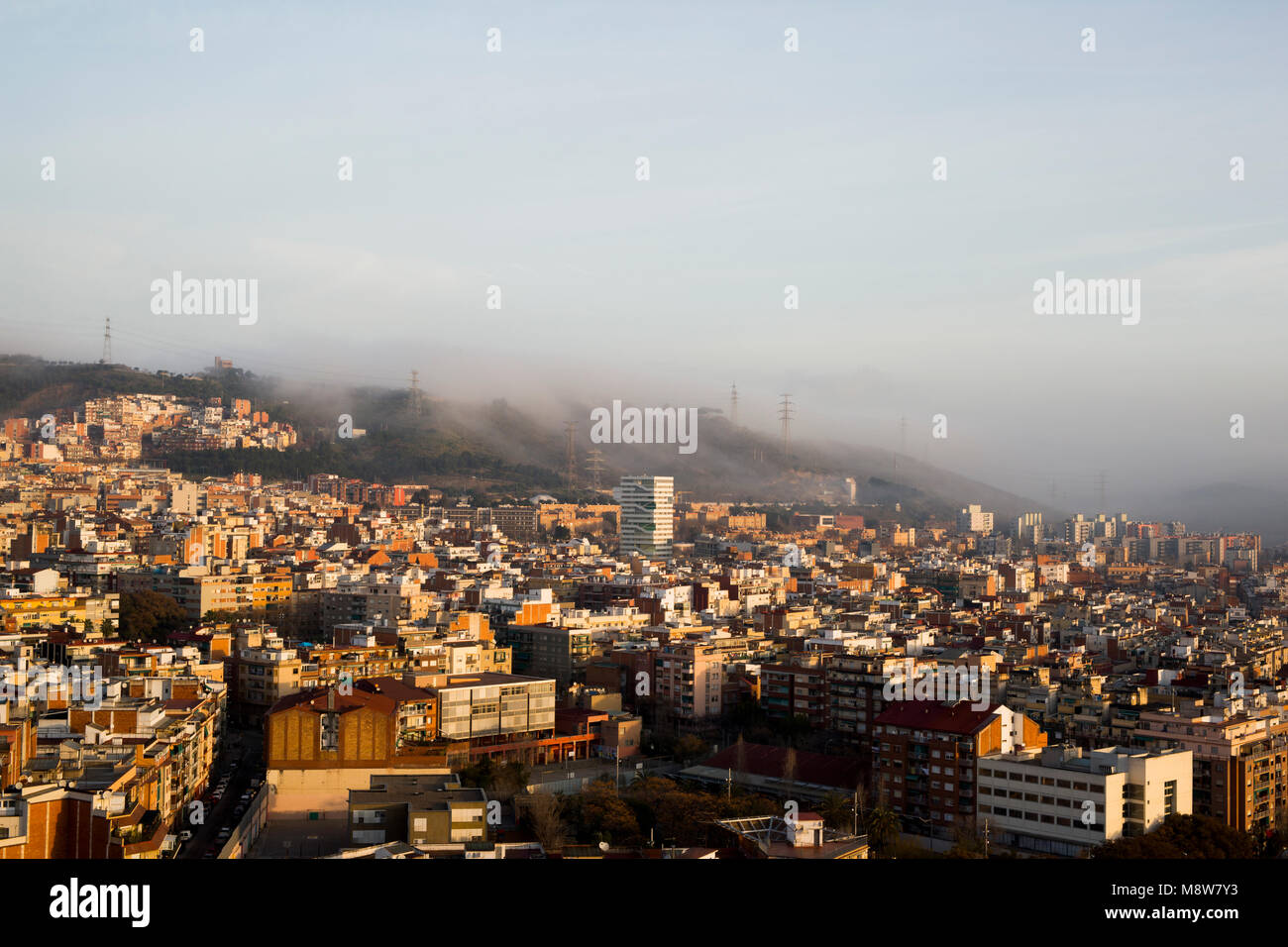 Vista di Nou Barris neighbouhood, Barcellona. Spagna Foto Stock