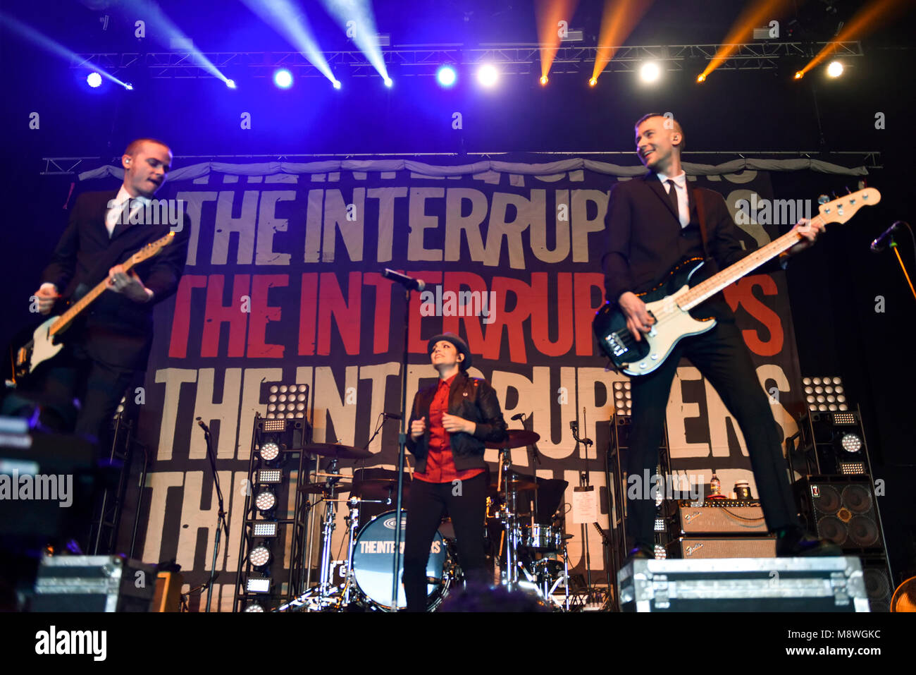 Costa Mesa, California, 17 marzo 2018 - Interruttori sul palco di Travis imbonitori Musink Musica e Tatuaggio Festival - Photo credit: Ken Howard/Alamy Foto Stock