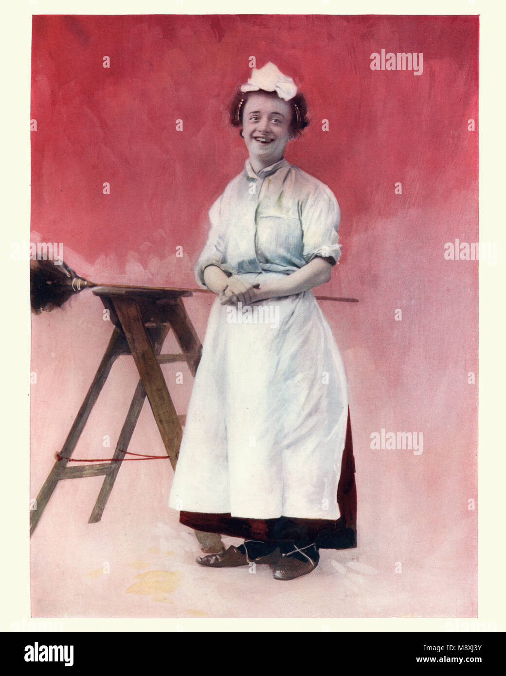 Attrice vittoriano Louie Feerar in la signora Slavey. Louie Freear (nato Louisa Freear), era un'attrice nata a Londra in Inghilterra il 26 novembre 1871. Foto Stock