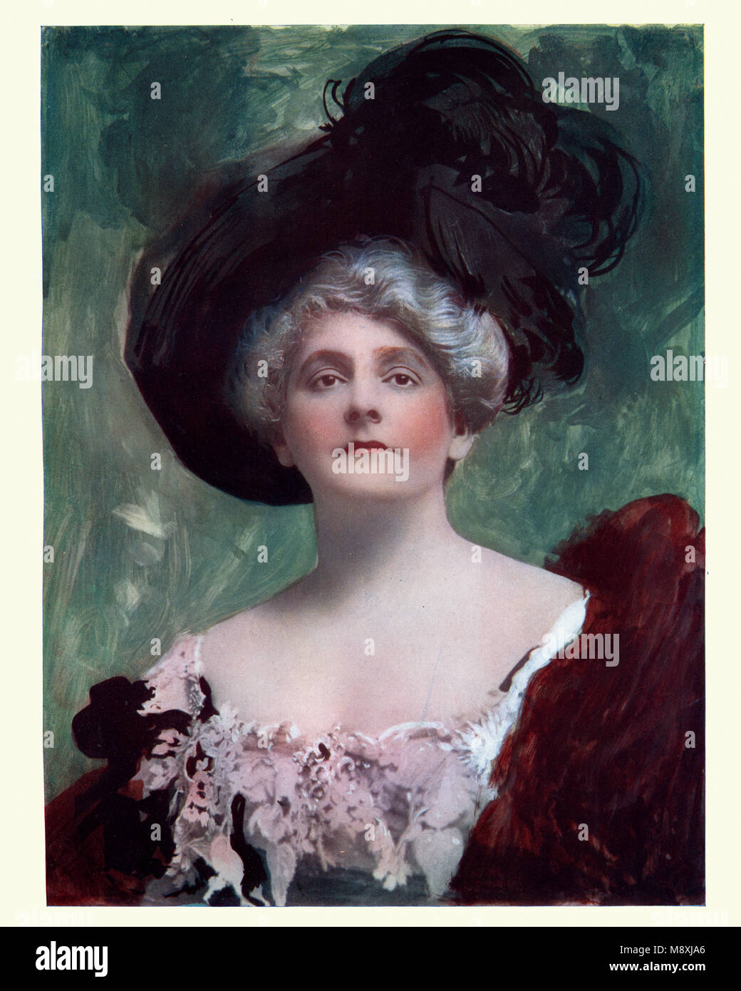 Edwardian attrice, Saba Raleigh nel migliore dei vostri amici. Saba Raleigh (1866-1923), nata Isabel Ellissen, era un'attrice in inglese. È stata sposata per agire Foto Stock