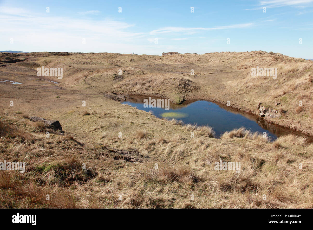 Le dune, noto come il link su Lindisfarne, Isola Santa Foto Stock