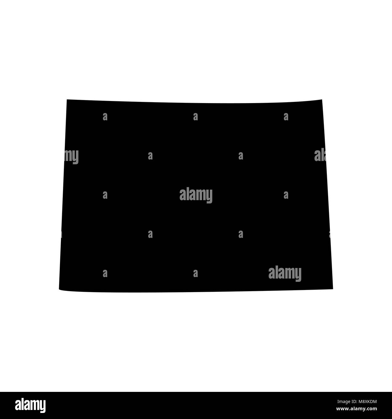 Di stato statunitense del Colorado sulla mappa Illustrazione Vettoriale