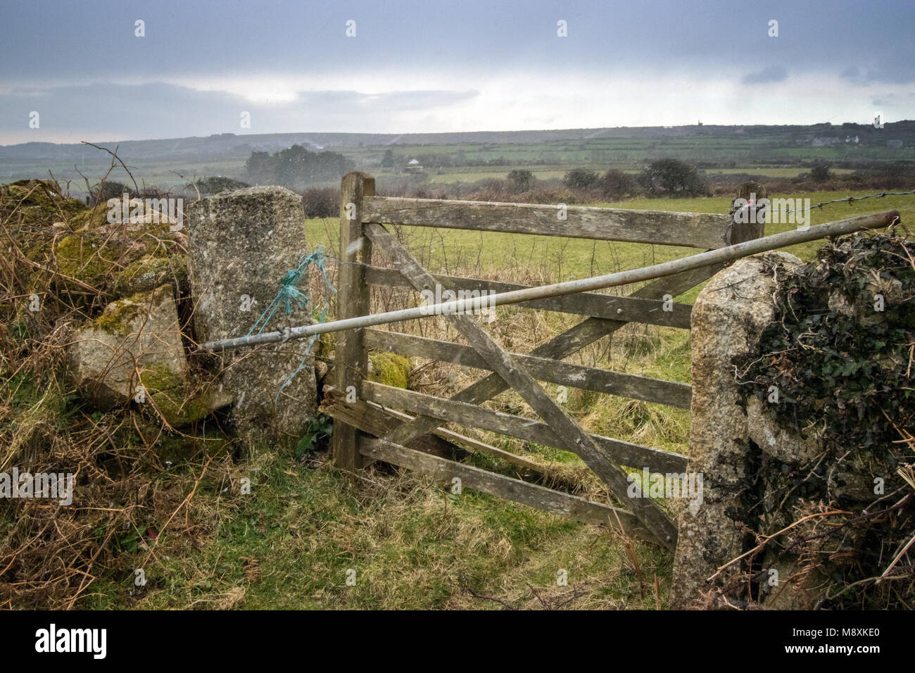 Fattoria e motore Greenburrow House, Mulfra, West Cornwall Regno Unito Foto Stock