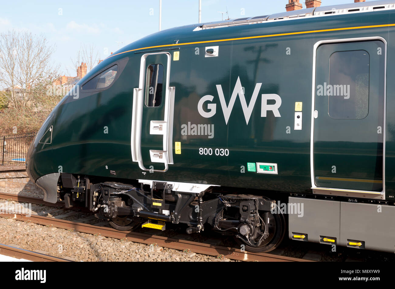Great Western Railway classe 800 a IET Evesham station, Worcestershire, Regno Unito Foto Stock
