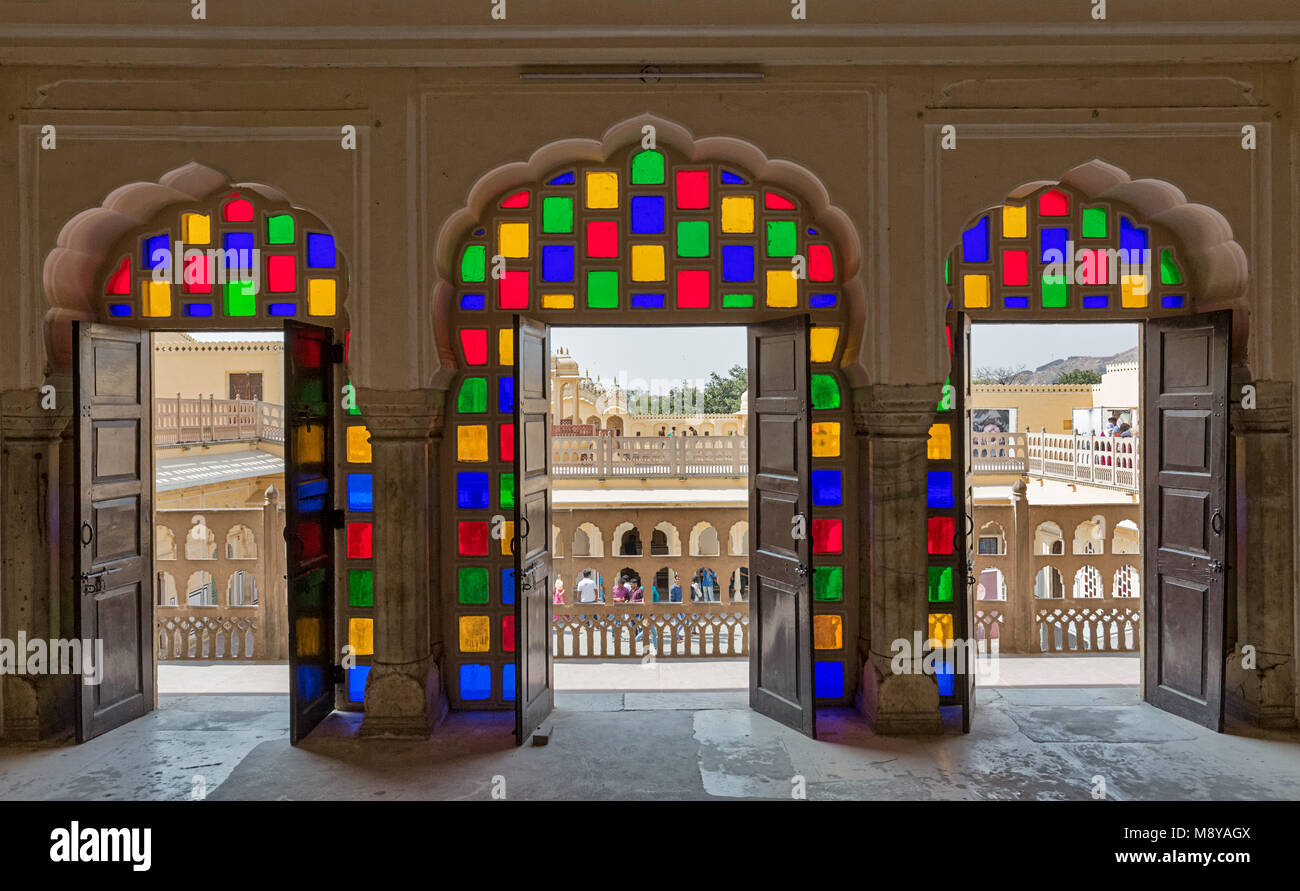Palazzo dei venti - Jaipur. Hawa Mahal. Foto Stock