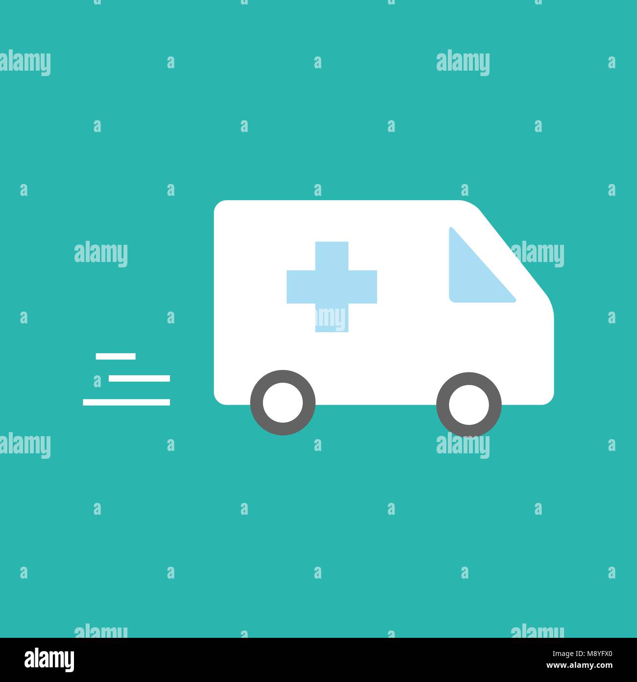 Ambulanza - segno di emergenza - Illustrazione medica Illustrazione Vettoriale