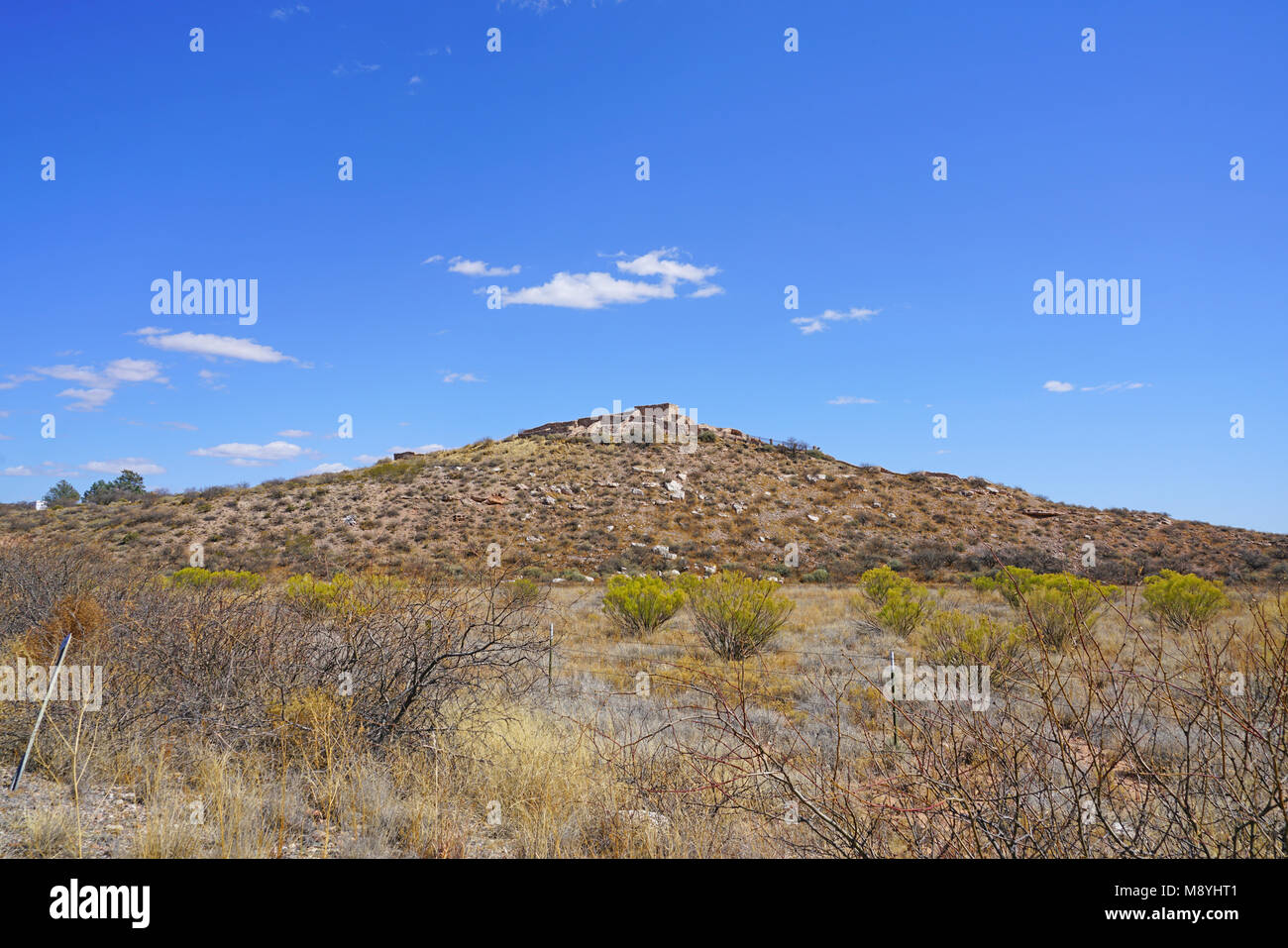 Vista del Tuzigoot monumento nazionale, un pueblo rovina sul Registro Nazionale dei Luoghi Storici di Yavapai County, Arizona Foto Stock
