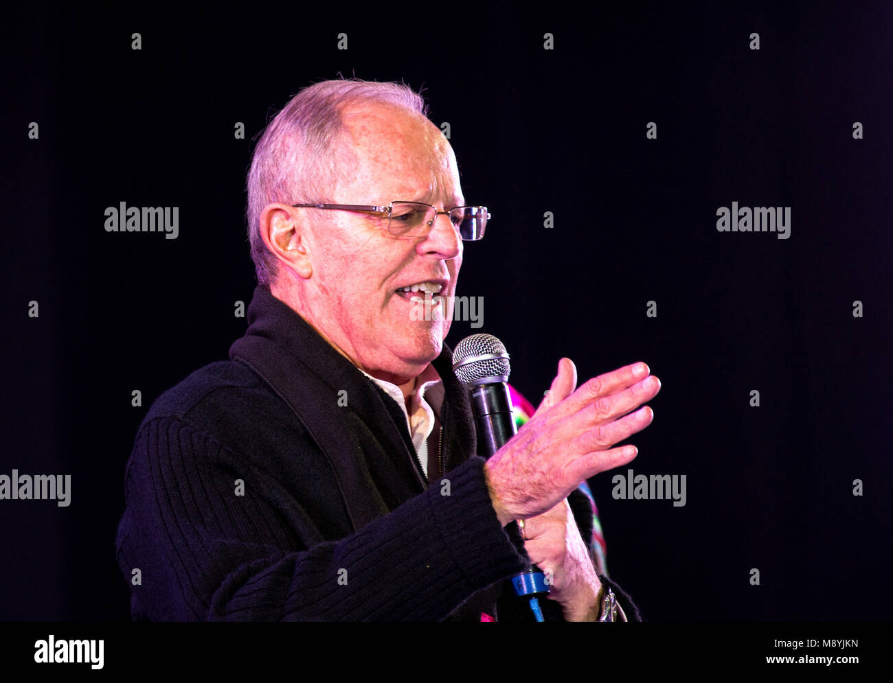 Pedro Pablo Kuczynski ha rassegnato le dimissioni il Presidente del Perù Foto Stock