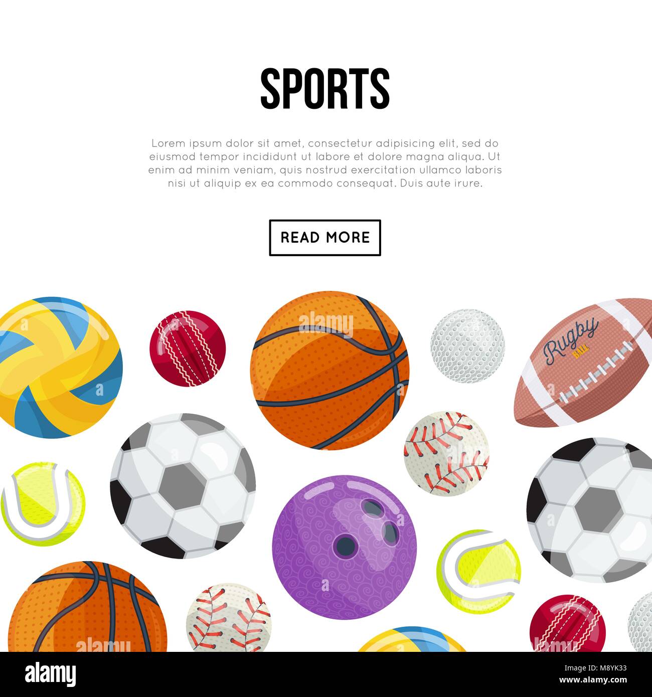 Coloratissime palle nel design della pagina web Illustrazione Vettoriale