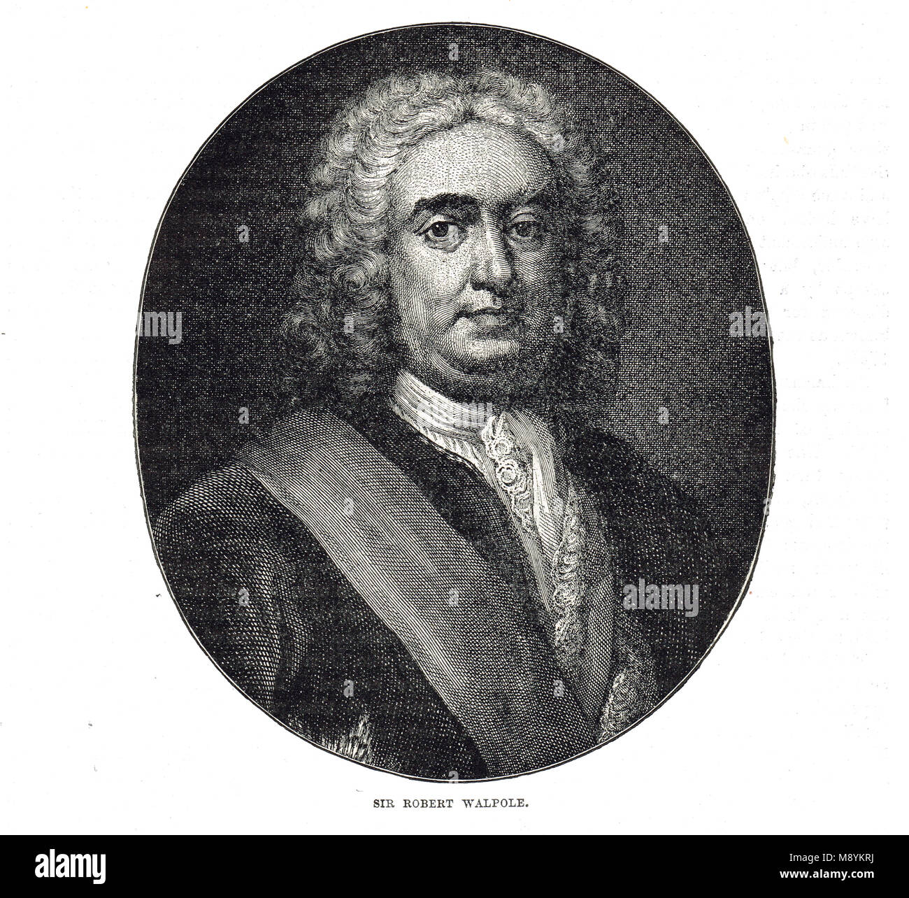 Robert Walpole, 1° Conte di Orford, considerato il primo Primo ministro della Gran Bretagna Foto Stock