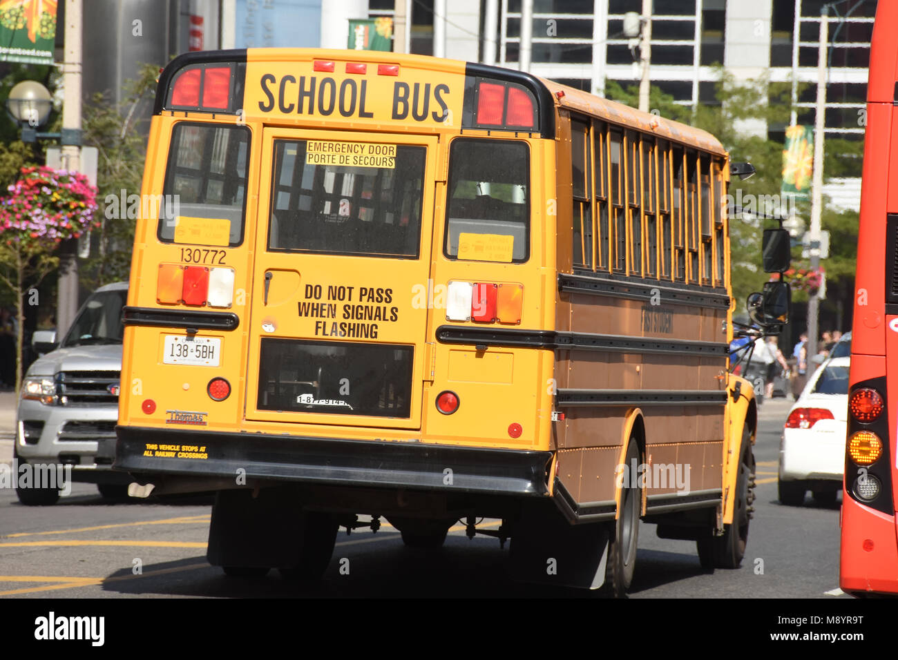 Scuola bus a Toronto in Canada Foto Stock