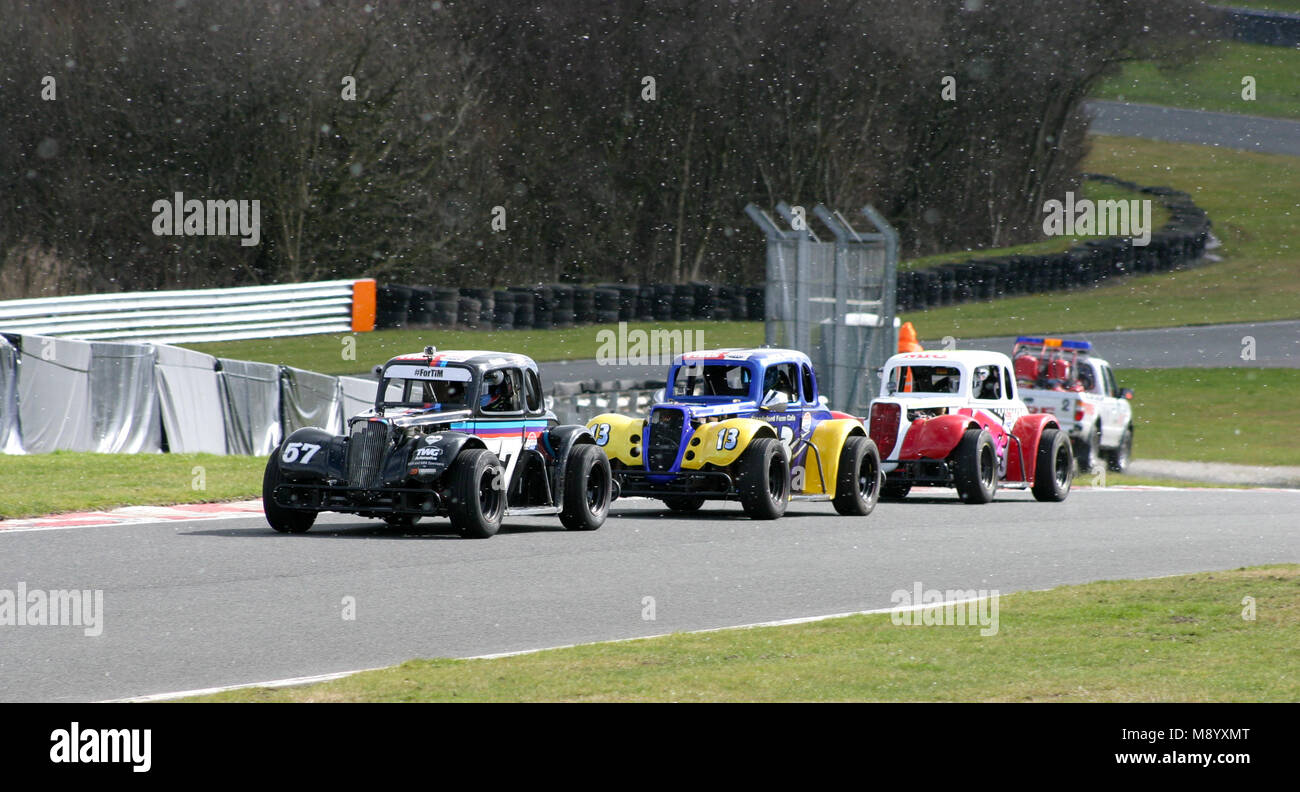 Legenda coupes racing nella neve Foto Stock