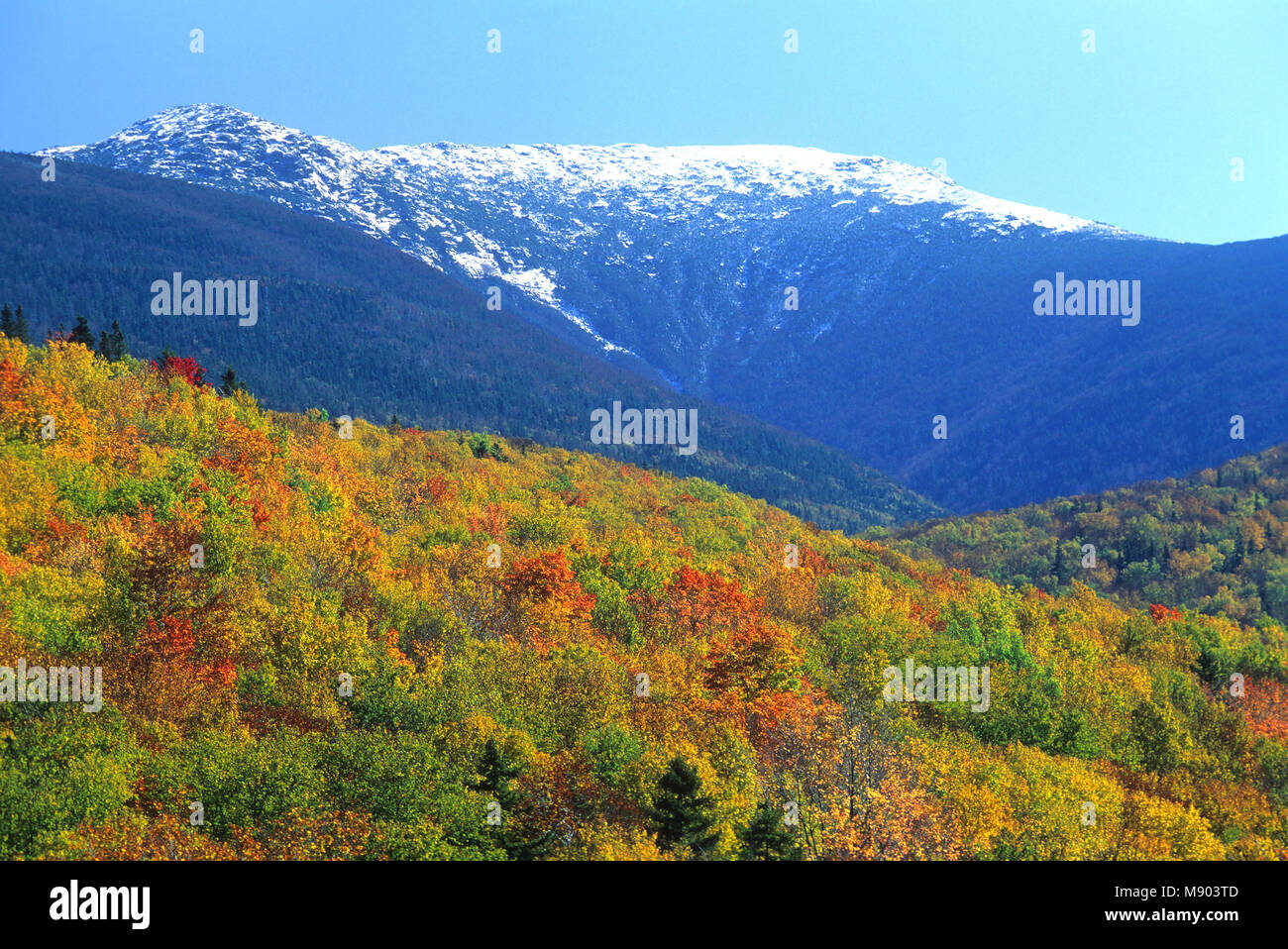 In inverno si sposta in su fall sulla gamma presidenziale in New Hampshire, STATI UNITI D'AMERICA Foto Stock