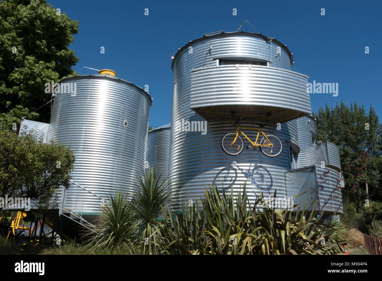 Convertito Silo alloggi vacanze Isola del Sud della Nuova Zelanda Silostay Foto Stock