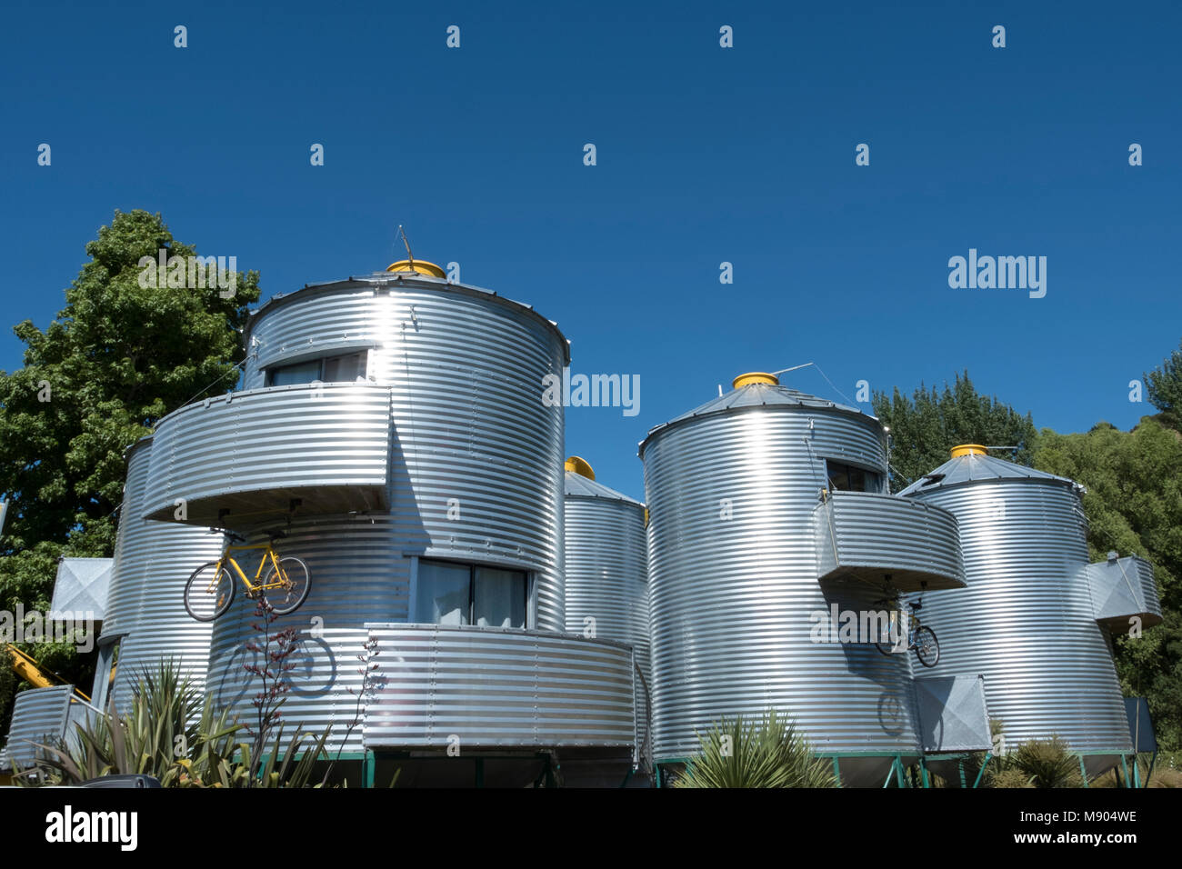Convertito Silo alloggi vacanze Isola del Sud della Nuova Zelanda Silostay Foto Stock